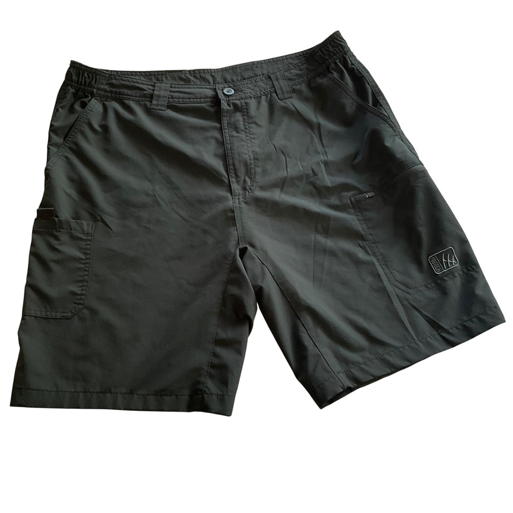 Fintech Performance‎ Fishing Shorts Mens XL Gray Cargo Stretch